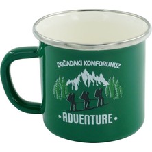 Orcamp Retro Emaye Kupa Bardak Yeşil Adventure 330 cc
