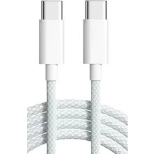 Type-C’den Type-C’ye 60W Hızlı Şarj Kablosu Örgü (Iphone 15/16, Samsung, Xiaomi)