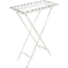 Vitale Retro Yan Sehpa, Metal Sehpa, Aynalı Sehpa, Salon, Yatak Odası, Antre FZ0040