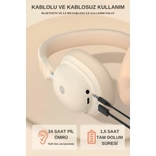 HP H231R Kablosuz Kulak Üstü Bluetooth Kulaklık V5.3 Rose Gold (Mikrofonlu, Çift Cihaz Desteği) (Ramwhite Türkiye Garantili)