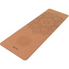 Gymo Pro Series Hizalamalı 5mm Doğal Mantar Cork Yoga Matı Pilates Minderi Mandala