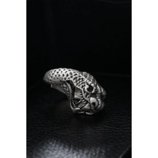 Callerrons Accessories Kobra Yılan Kafası Tasarımlı Genişliği Ayarlanabilir Erkek Yüzük