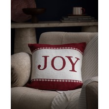 Madame Coco Fjord Kırlent Kılıfı - Kırmızı/Beyaz - 45x45 cm