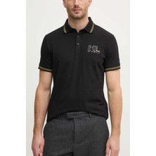 Karl Lagerfeld Erkek Polo Yaka T-Shirt Siyah 745462551235 Polo