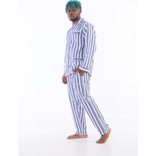 Kocabey 4007 Uzun Kol Çizgili Gaffur Erkek Pijama Takım