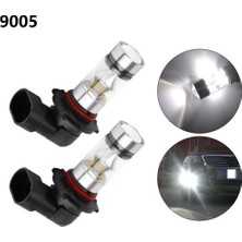 2x 6000K Süper Beyaz H10 9045 9145 9140 100W 1200LM LED Sis Ampul Projektör Sürüş Drl (Yurt Dışından)
