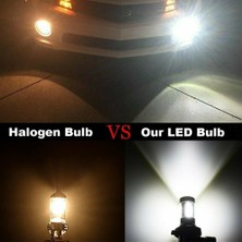 2x 6000K Süper Beyaz H10 9045 9145 9140 100W 1200LM LED Sis Ampul Projektör Sürüş Drl (Yurt Dışından)