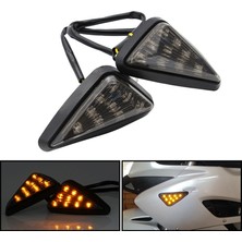 2 Adet Gömme Montaj Üçgen Şekilli LED Dönüş Sinyal Işığı, 12 V Motosiklet Dönüş Sinyalleri Işık Suzuki Honda Yamaha Için (Yurt Dışından)