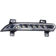 Araba Ön Sol LED Drl Sis Lambası Renault Fluence 2014+ Otomatik Sürüş Lambası Gündüz Çalışan Işık Tampon Lambası (Yurt Dışından)