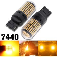 2x 7440 Canbus Süper Parlak Hata Ücretsiz LED Ampul T20 W21W 144 Smd Amber Ters Kuyruk Dönüş Sinyali Işık Için (Yurt Dışından)