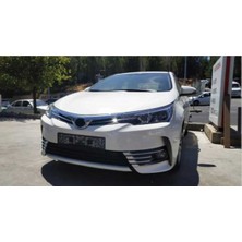 Toyota Corolla Uyumlu 2013-2016 Ön Sis Çıta Kaplama Nikelaj 8 Parça