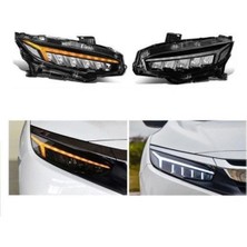 Honda Civic Için Uyumlu Fc5-Fk7 Makyajlı - Makyajsız Kasa Uyumlu Matrix LED Far Takımı