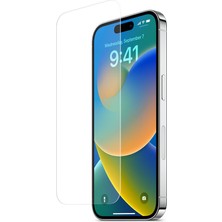 Zebana Apple iPhone 15 Plus Zebana Darbeye Dayanıklı Anti Statik Temperli Cam Ekran Koruyucu Şeffaf
