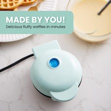 Jzson Mini Waffle Makinesi, Hızlı Isınma, Ptfe Yapışmaz Yüzey, 10 Cm, Su Yeşili (Yurt Dışından)