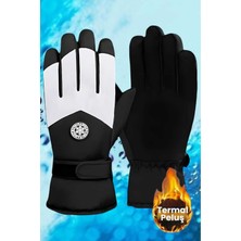 Uniquetrenders Erkek Poliüretan Su ve Rüzgar Geçirmez Termal Eldiven Erkek Eldiven