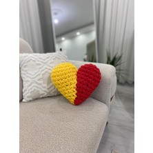 Taraftar Kalp Yastık–takım Renklerinde Dekoratif Yastık | Taraftar Renklerinde Hediyelik/fenerbahçe