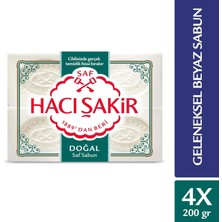 Hacı Şakir Doğal Geleneksel Beyaz Sabun (4 x 200 gr)