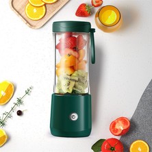 Mirrorr 380 ml Taşınabilir Blender Smoothie Sıkacakları Bardak USB Şarj Edilebilir Ev Seyahat Kişisel Boyutu Elektrikli Meyve Karıştırıcılar-Yeşil (Yurt Dışından)