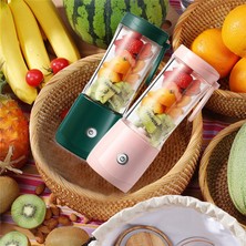 Mirrorr 380 ml Taşınabilir Blender Smoothie Sıkacakları Bardak USB Şarj Edilebilir Ev Seyahat Kişisel Boyutu Elektrikli Meyve Karıştırıcılar-Yeşil (Yurt Dışından)