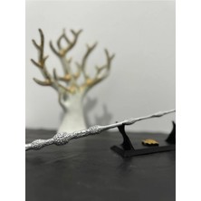 Karga Works Harry Potter Mürver Asa 28CM Gümüş Renk - Dumbledore’un Ikonik Elder Wand - Asa Standı Hediyeli