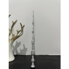 Karga Works Harry Potter Mürver Asa 28CM Gümüş Renk - Dumbledore’un Ikonik Elder Wand - Asa Standı Hediyeli