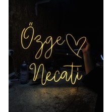 Cizgineon Kişiye Özel Isim Işıklı Neon LED Duvar Dekarasyon 45*60