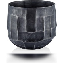 Lamedore Grid Chisel Eskitme Siyah Saksı