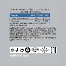 Padrovita Magnezyum  ve Vitamin B6 60 Kapsül