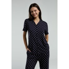 Arnetta Kadın Lacivert Gömlek Pijama
