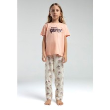 Rolypoly Kız Çocuk Turuncu Pijama Takımı