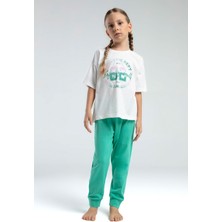 Rolypoly Kız Çocuk Yeşil Pijama Takımı