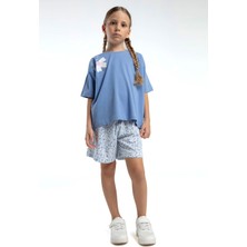 RolyPoly Kız Çocuk Mavi Şort Takım