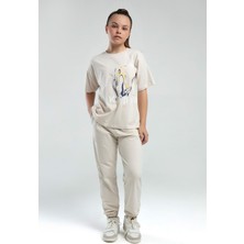Kappa Kız Çocuk Krem T-Shirt