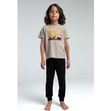 Rolypoly Erkek Çocuk Krem Pijama Takımı
