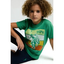 U.S. Polo Assn. . Erkek Çocuk Yeşil Kısa Kol Pijama Takım