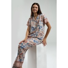 Arnetta Kadın Pembe Gömlek Pijama Takım