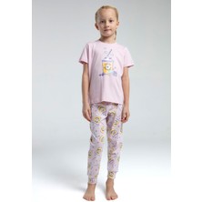 Rolypoly Kız Çocuk Pembe Pijama Takımı