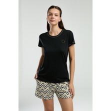 Arnetta Kadın Siyah Şort Takım