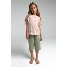 U.S. Polo Assn. Kız Çocuk Pembe Kapri Takım