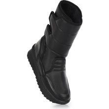 Kiko Kids Riko Cırtlı Termo Taban Kız Çocuk Kar Botu Siyah