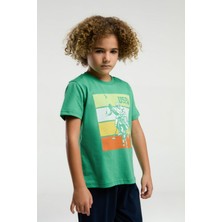 U.S. Polo Assn. . Erkek Çocuk Yeşil Kısa Kol Pijama Takım