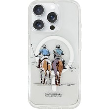 Santa Barbara Polo & Racquet Club Sbprc iPhone 16 Uyumlu Kılıf Willie Şeffaf Magsafe Kapak - Morandi