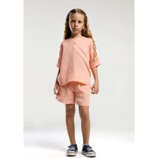 U.S. Polo Assn. U.S. Polo Assn.. Kız Çocuk Turuncu Şort Takım