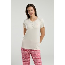 Arnetta Kadın Krem Pijama Takımı