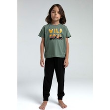 Rolypoly Erkek Çocuk Yeşil Pijama Takımı