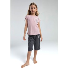 U.S. Polo Assn. Kız Çocuk Pembe Kapri Takım