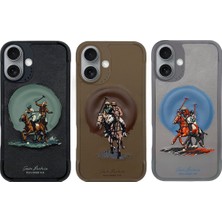 Santa Barbara Polo & Racquet Club Sbprc iPhone 16 Uyumlu Kılıf Aubrey Magsafe İçi Süet Nakış Desenli Kapak