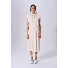 Naar Kadın Yüksek Bel Dokuma Kumaş Rahat Günlük Etek 2591503