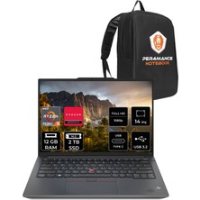 Lenovo Thinkpad E14 Gen 5 Amd Ryzen 5 7530U 12GB 2tb SSD 14" Fhd+ Fdos Taşınabilir Bilgisayar & Per4 Çanta 21JR0009TXP309