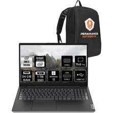Lenovo V15 Gen 4 i5 13420H Notebook 24GB RAM 1TB SSD 15.6" FHD Win11 Pro + Per4 Çanta 83A100A5TRP368